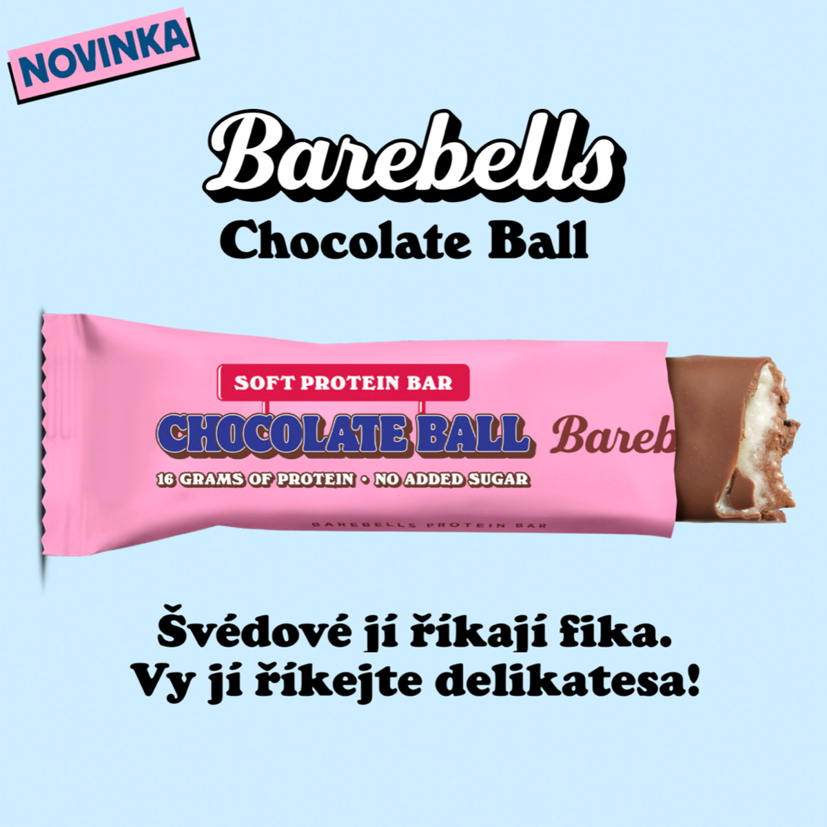barebells soft proteinová tyčinka chocolate ball - inspirace švédsko fika